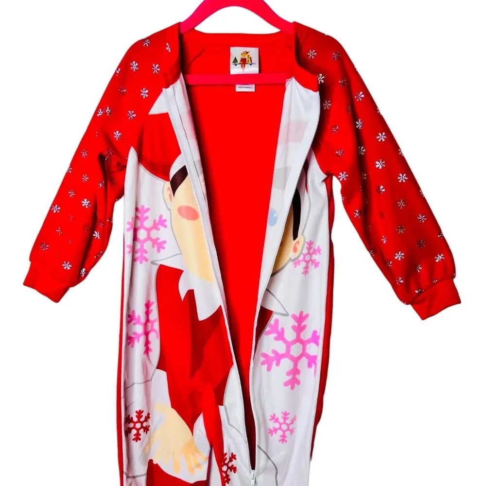 Elf on the Shelf Footed One Piece Pajamas/Holiday Wear - 4T